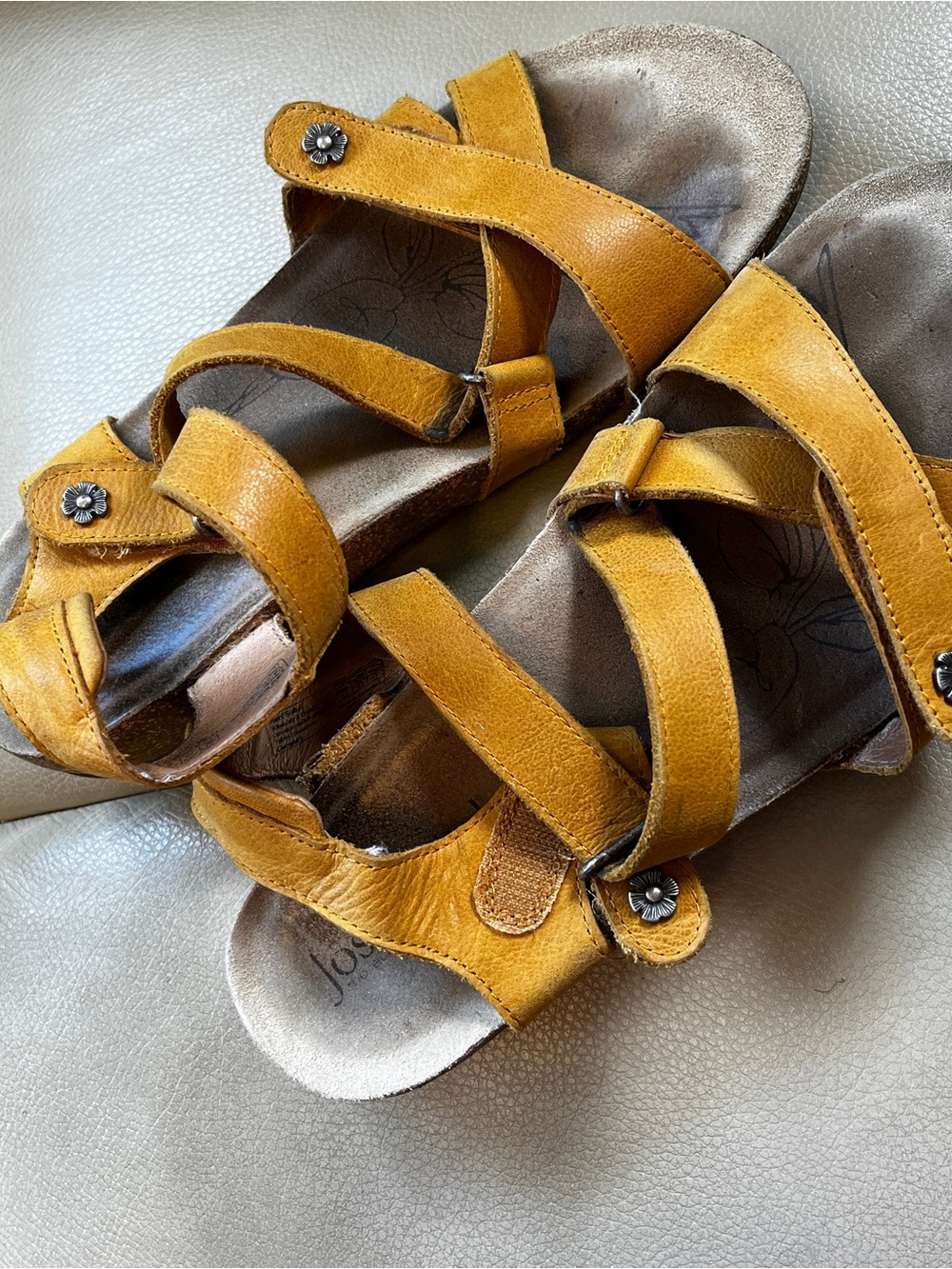 Josef Seibel  Leather Strappy Sandals Size 40